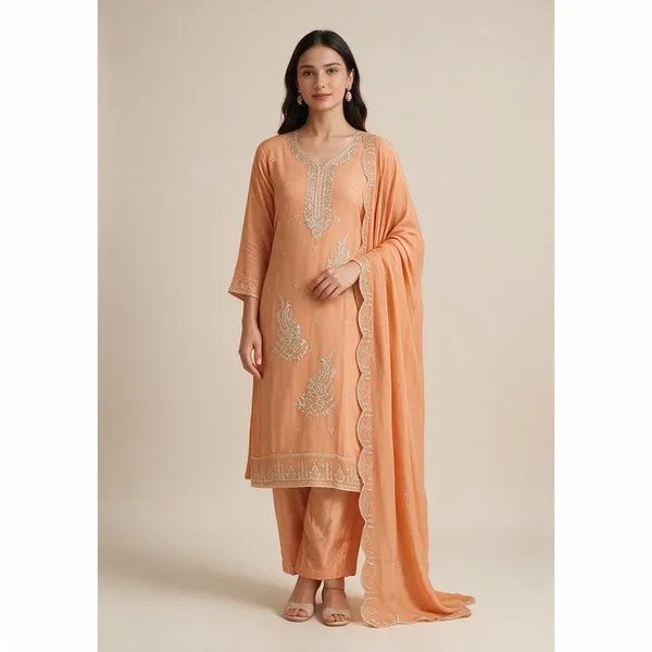 Peach_Star_Georgette_Embroidered_Ladies_Suit_For_Women