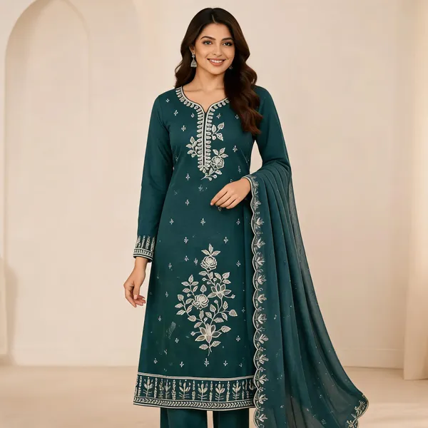 Green_Star_Georgette_Ladies_Suit_For_Women