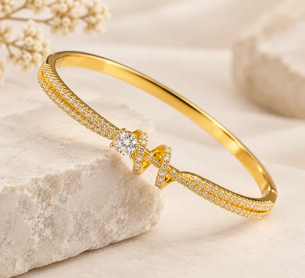 Gold_Tone_Crystal_Embellished_Bangle_For_Women