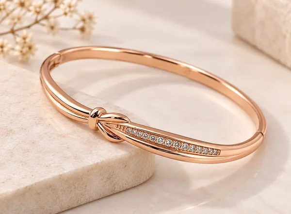 Rose_Gold_Metal_Knot_Bangle_Bracelet_For_Women