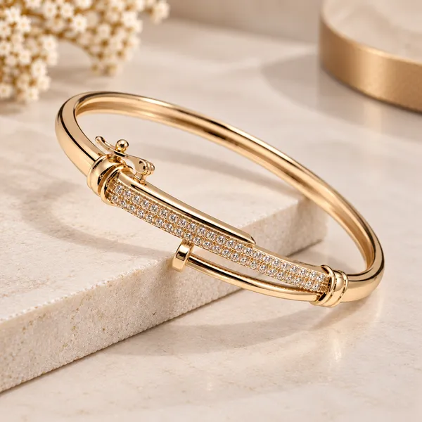 Gold_Tone_Crystal_Embellished_Bangle_For_Women