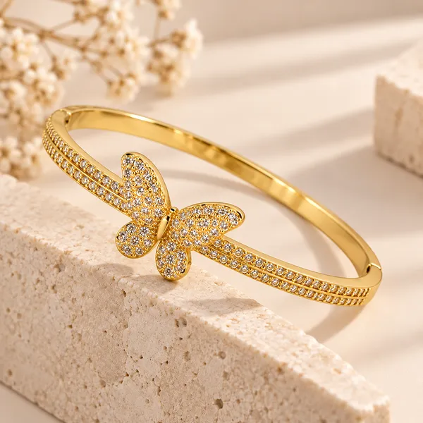 Gold_Tone_Rhinestone_Butterfly_Bangle_For_Women