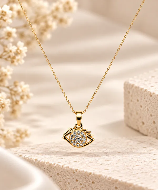 Gold_Tone_Evil_Eye_Pendant_Necklace_For_Women