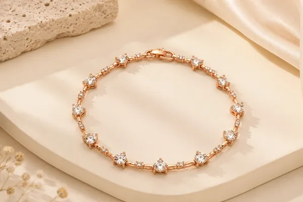 Rose_Gold_Crystal_Tennis_Bracelet_For_Women
