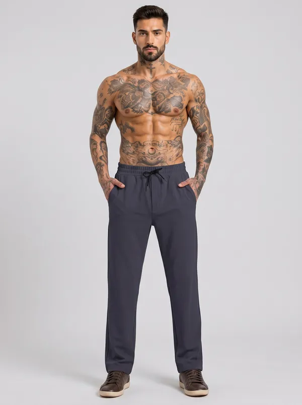 Men's_Twill_4-Way_Spandex_Lycra_Track_Pants