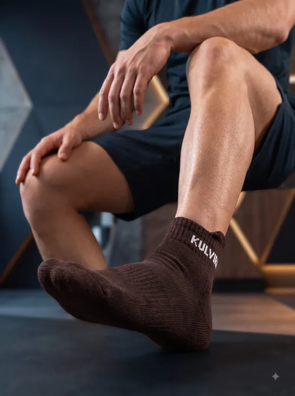 KULVIRA_Brown_Ankle_Length_Socks