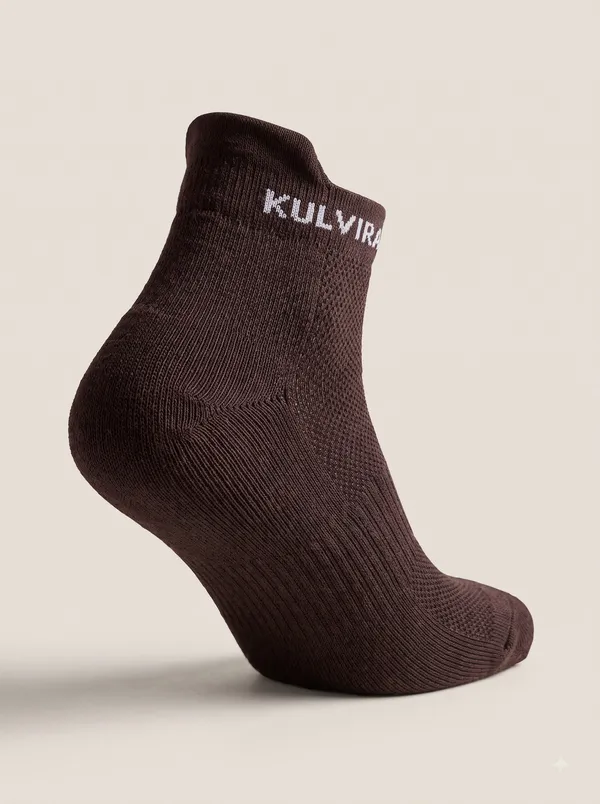 KULVIRA_Brown_Ankle_Length_Socks