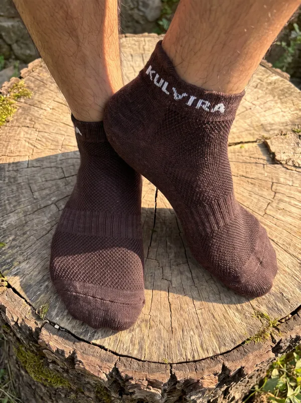 KULVIRA_Brown_Ankle_Length_Socks