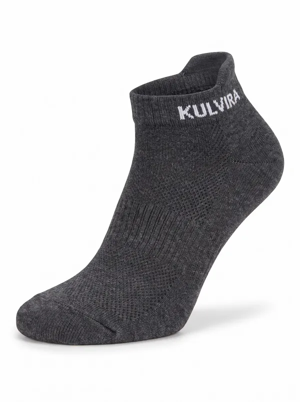 KULVIRA_Dark_Grey_Ankle_Length_Socks