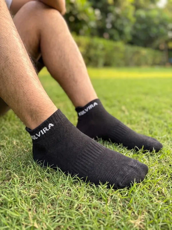 KULVIRA_Men’s_Black_Ankle_Length_Sports_Socks