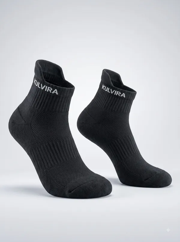 KULVIRA_Men’s_Black_Ankle_Length_Sports_Socks