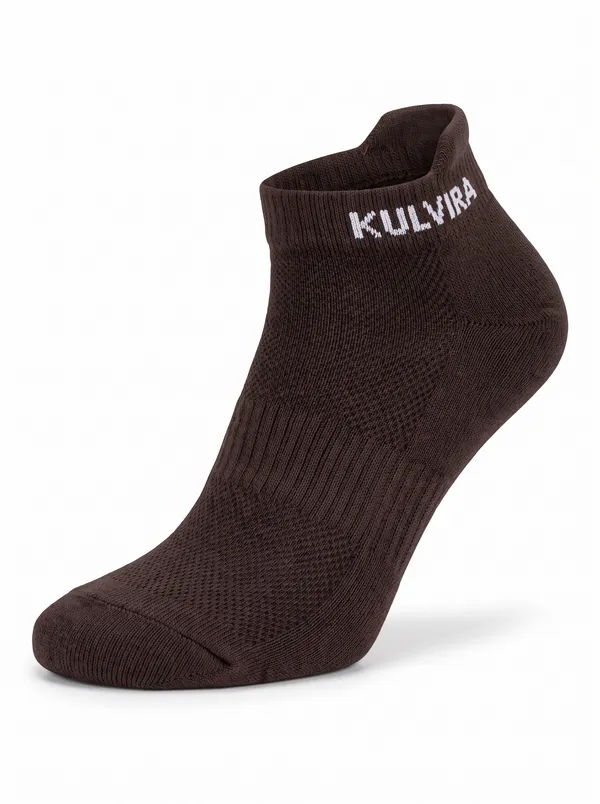 KULVIRA_Ankle_Length_Socks_Combo_-_Navy_Blue_+_Brown_-_2_Pairs
