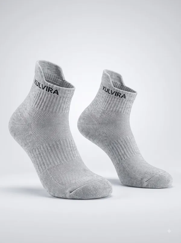 KULVIRA_Ankle_Length_Socks_Combo_-_Brown_+_Light_Grey_-_2_Pairs