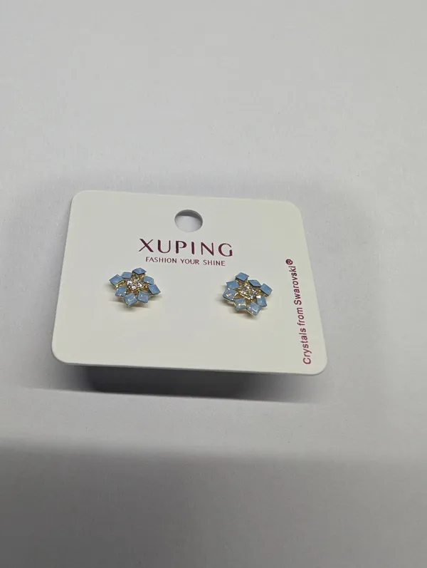 Blue_Copper_Alloy_Crystal_Floral_Stud_Earrings_For_Women