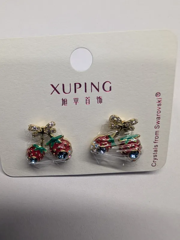 Red_Copper_Alloy_Crystal_Cherry_Earrings_For_Women