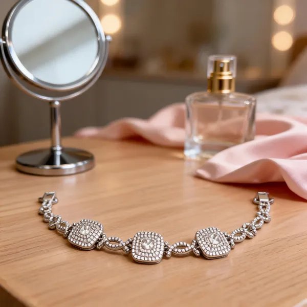 Silver_Copper_Alloy_Rhinestone_Link_Bracelet_For_Women
