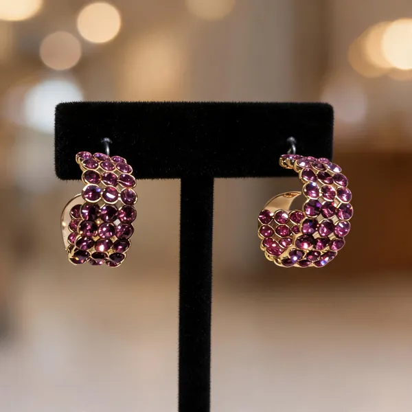 Pink_Copper_Alloy_Stone_Hoop_Earrings_For_Women