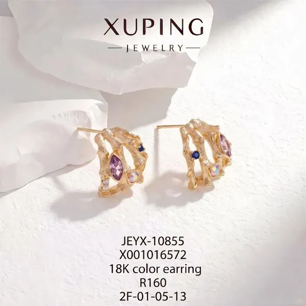 Gold_Multicolor_Copper_Alloy_Stone_Hoop_Earrings_For_Women
