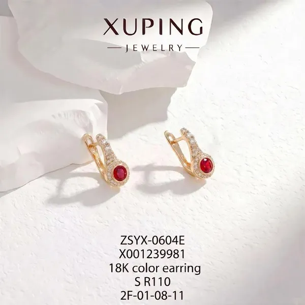 Gold_And_Red_Copper_Alloy_Stone_Drop_Earrings_For_Women