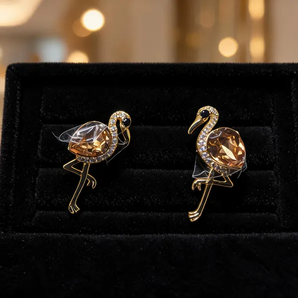 Gold_Copper_Alloy_Flamingo_Earrings_For_Women