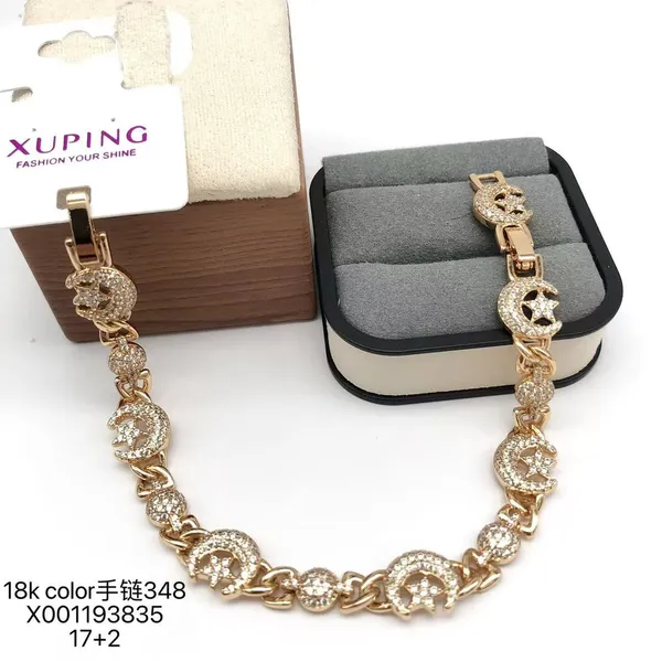 Gold_Copper_Alloy_Crystal_Link_Bracelet_For_Women