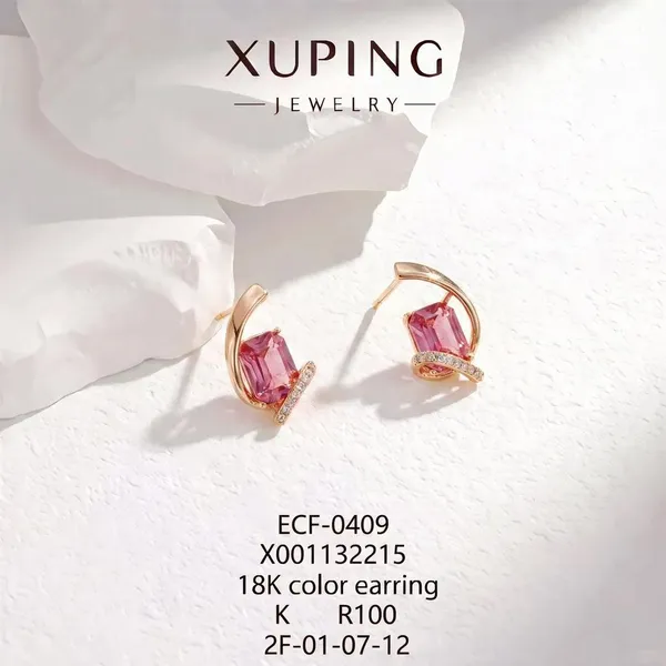Rose_Gold_And_Pink_Copper_Alloy_Stud_Earrings_For_Women