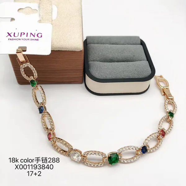Gold_Copper_Alloy_Crystal_Link_Bracelet_For_Women