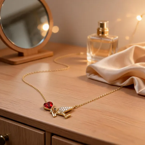 Gold_Copper_Alloy_Bird_Pendant_Necklace_For_Women