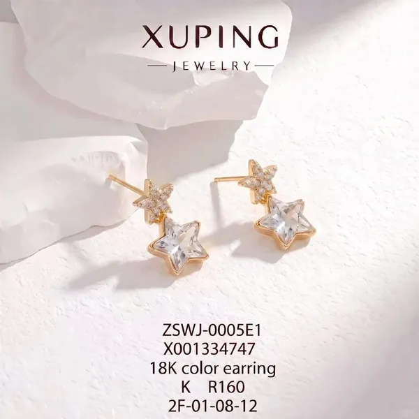 Gold_Copper_Alloy_Star_Drop_Earrings_For_Women
