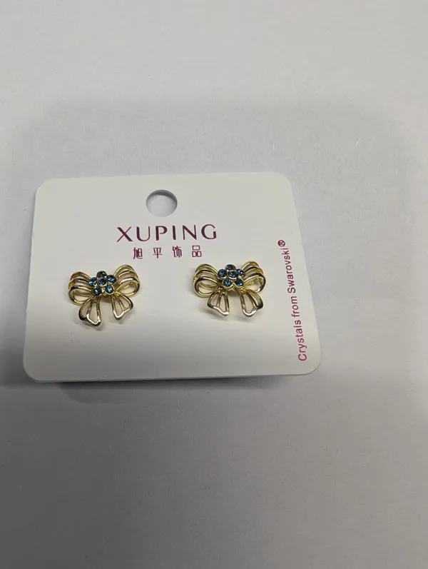 Gold_Blue_Copper_Alloy_Crystal_Bow_Stud_Earrings_For_Women