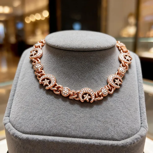 Gold_Copper_Alloy_Crystal_Link_Bracelet_For_Women
