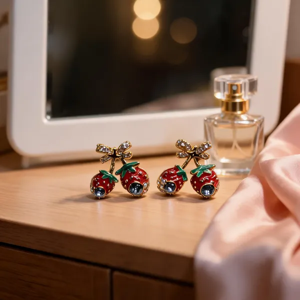 Red_Copper_Alloy_Crystal_Cherry_Earrings_For_Women
