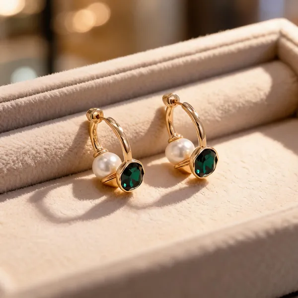 Multicolor_Copper_Alloy_Pearl_Stone_Hoop_Earrings_For_Women
