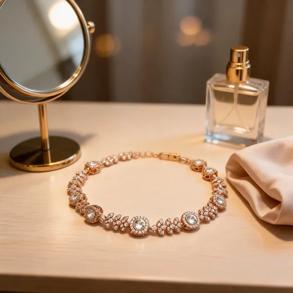 Gold_Copper_Alloy_Crystal_Link_Bracelet_For_Women