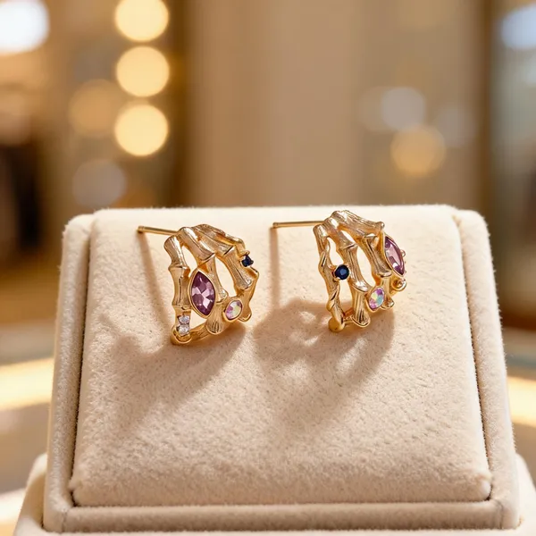 Gold_Multicolor_Copper_Alloy_Stone_Hoop_Earrings_For_Women