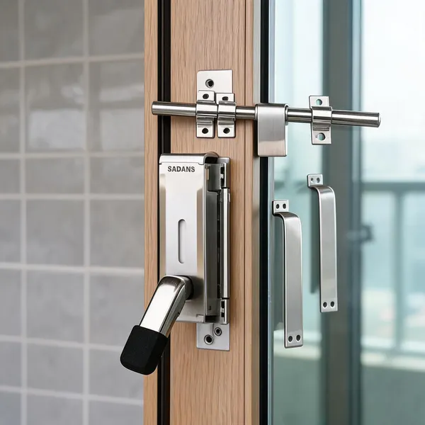 Stainless_Steel_Sliding_Door_Bolt_And_Handle_Hardware_Set