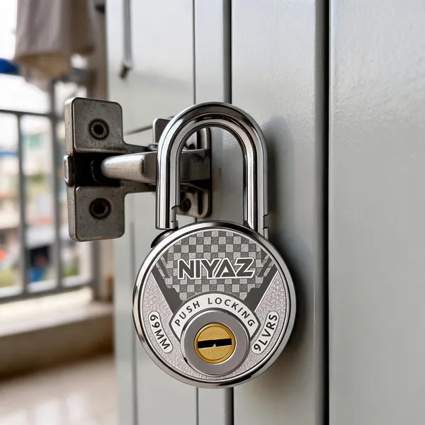 Nivaz_Silver_Iron_Push_Locking_Round_Padlock_Pack_Of_2