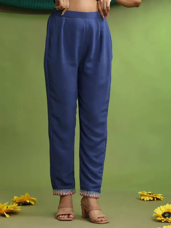 Georgette_Embroidery_With_Sequence_A_Line_Kurta_Set_Blue