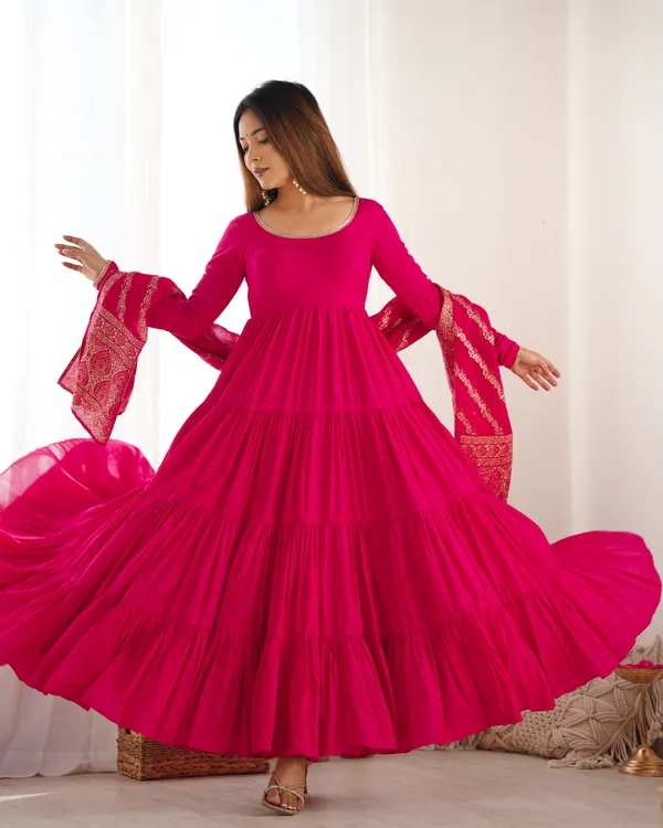 Roman_Silk_Chanderi_Fully_Flared_Anarkali_Suit_Set_Rani