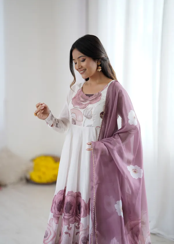 Organza_Floral_Print_Anarkali_Set_Pink