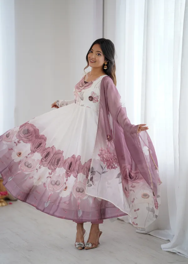 Organza_Floral_Print_Anarkali_Set_Pink