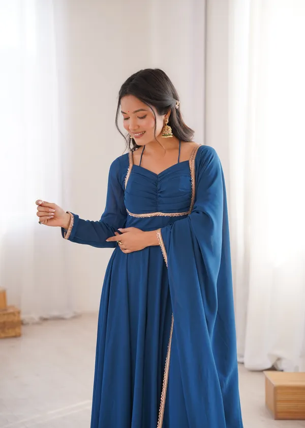 Women_Blue_Solid_Georgette_Anarkali_Kurta_With_Dupatta_Blue