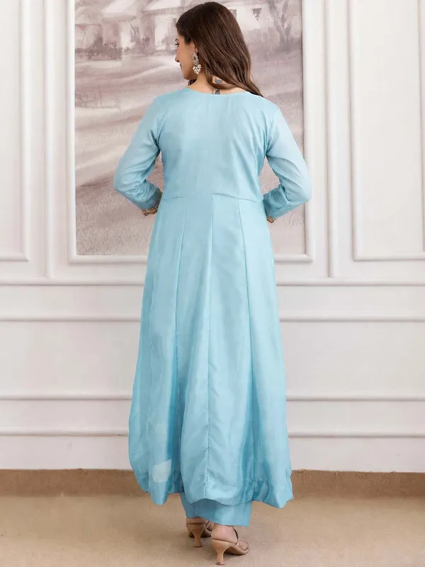 Embroidery_Vichitra_Silk_Anarkali_Kurta_Pant_Set_With_Dupatta_Sky_Blue