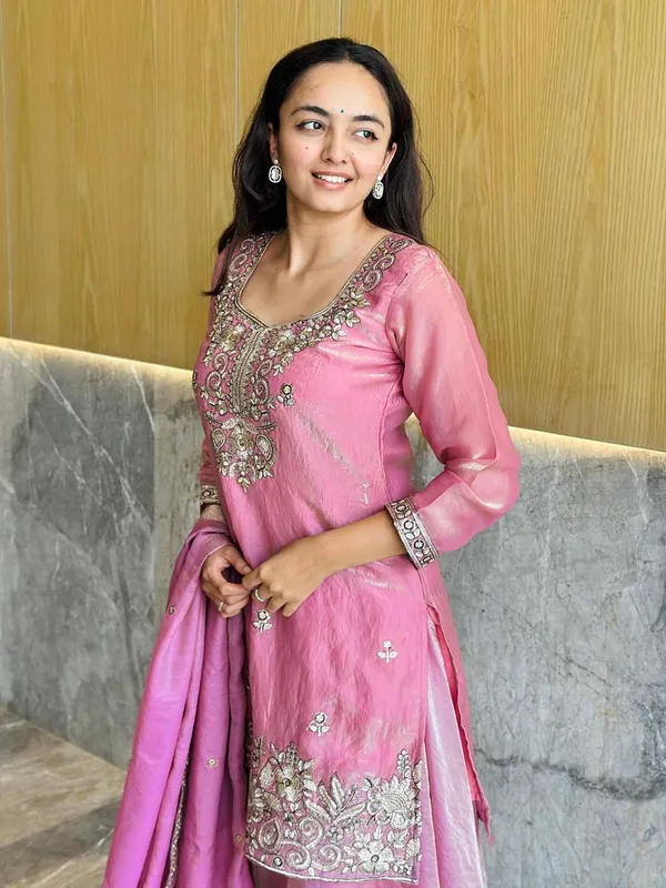 Elegant_Satin_3_Piece_Kurta_Palazzo_Dupatta_Set_Dusty_Pink