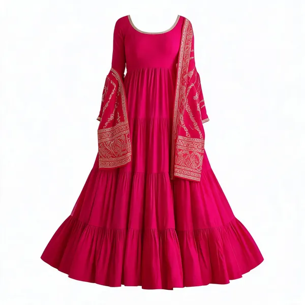 Rani_Roman_Chanderi_Fully_Flared_Anarkali_Suit_Set_For_Women