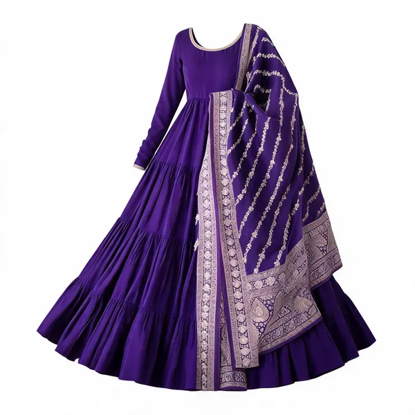 Violet_Roman_Chanderi_Fully_Flared_Anarkali_Suit_Set_For_Women