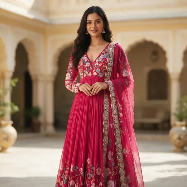 Rani_Organza_Flared_Floral_Embroidered_Anarkali_Set_For_Women