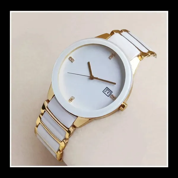 White_Gold_Tone_Ceramic_Analog_Watch_For_Men