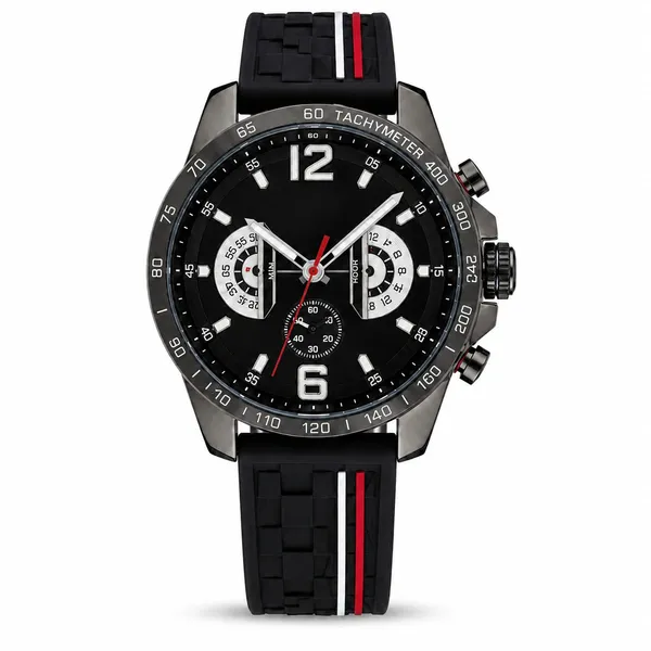 Black_Fibre_Belt_Sporty_Chronograph_Watch_For_Men