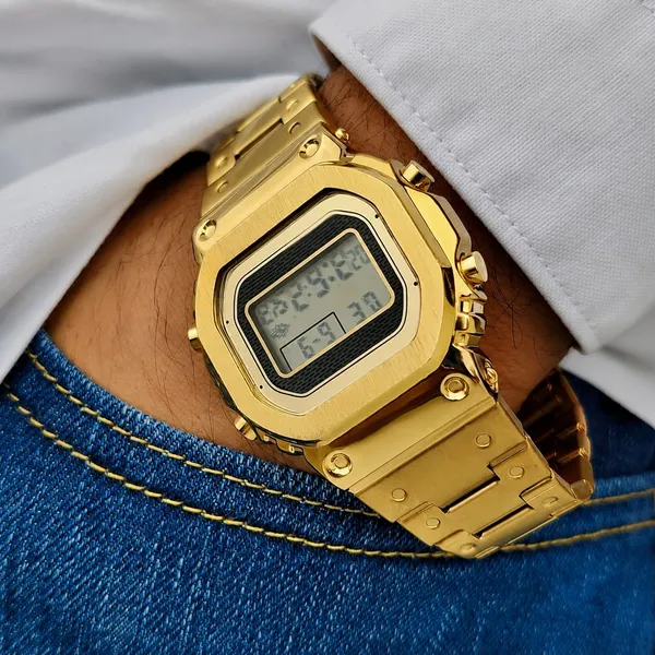 Gold_Stainless_Steel_Rectangular_Digital_Watch_For_Men